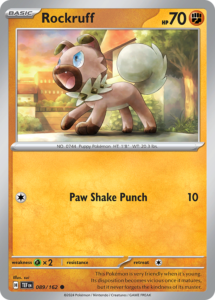 Rockruff - 089/162 - Temporal Forces (Reverse Holo)