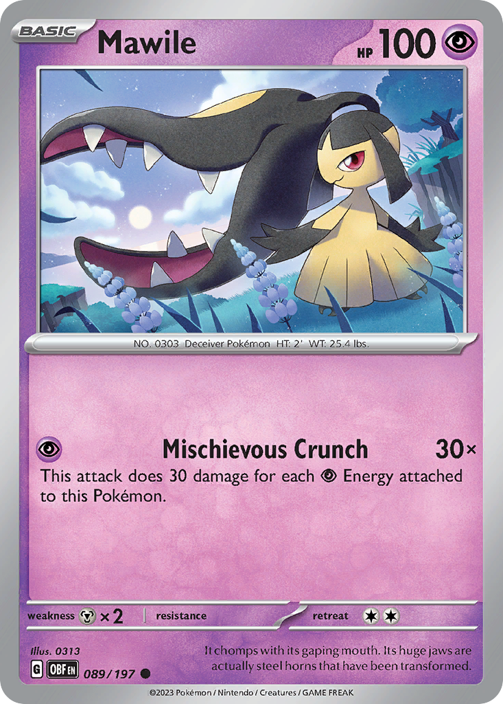 Mawile - 089/197 - Obsidian Flames (Reverse Holo)