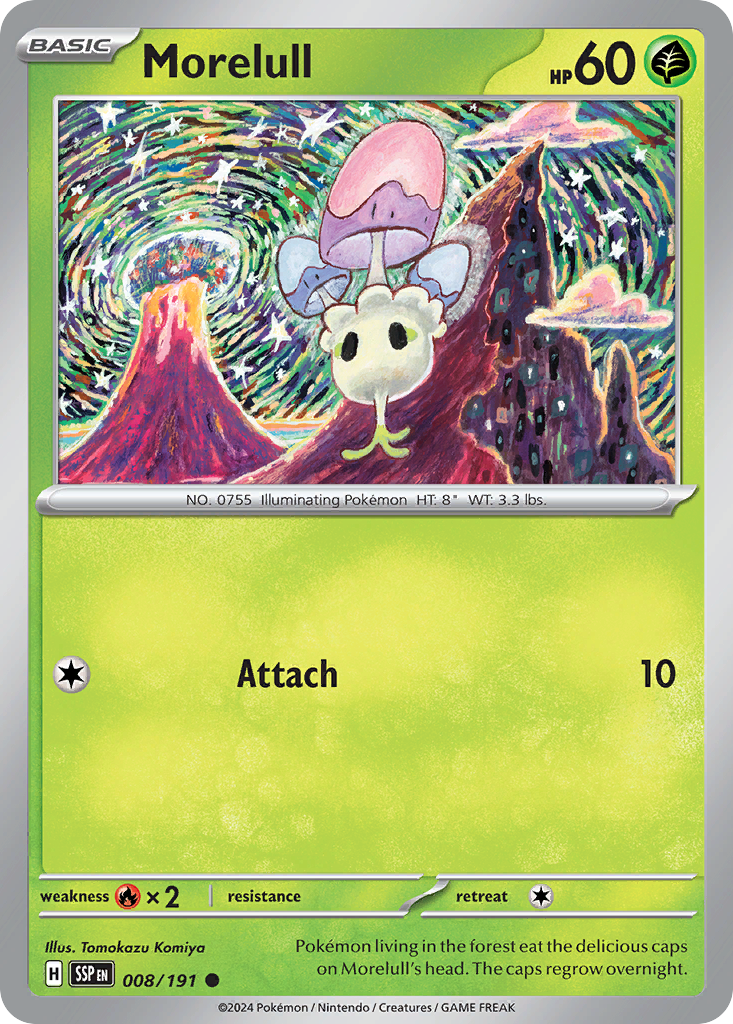 Morelull- 008/191 - Surging Sparks (Reverse Holo)