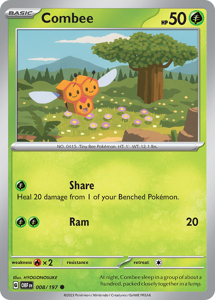 Combee - 008/197 - Obsidian Flames (Reverse Holo)