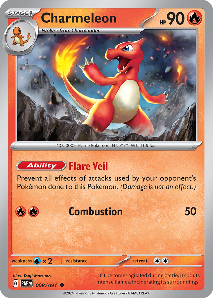Charmeleon - 008/091 - Paldean Fates