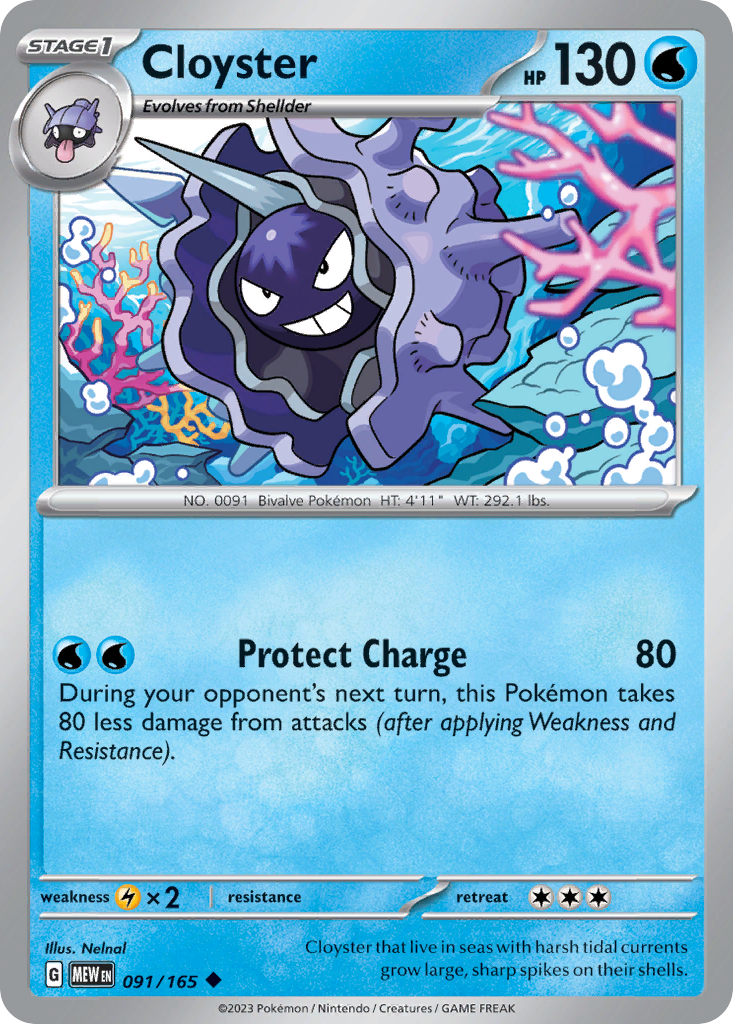 Cloyster - 091/165 -SV: Scarlet & Violet 151 (MEW)