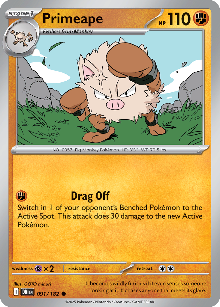 Primeape - 091/182 - SV: Destined Rivals (DRI)
