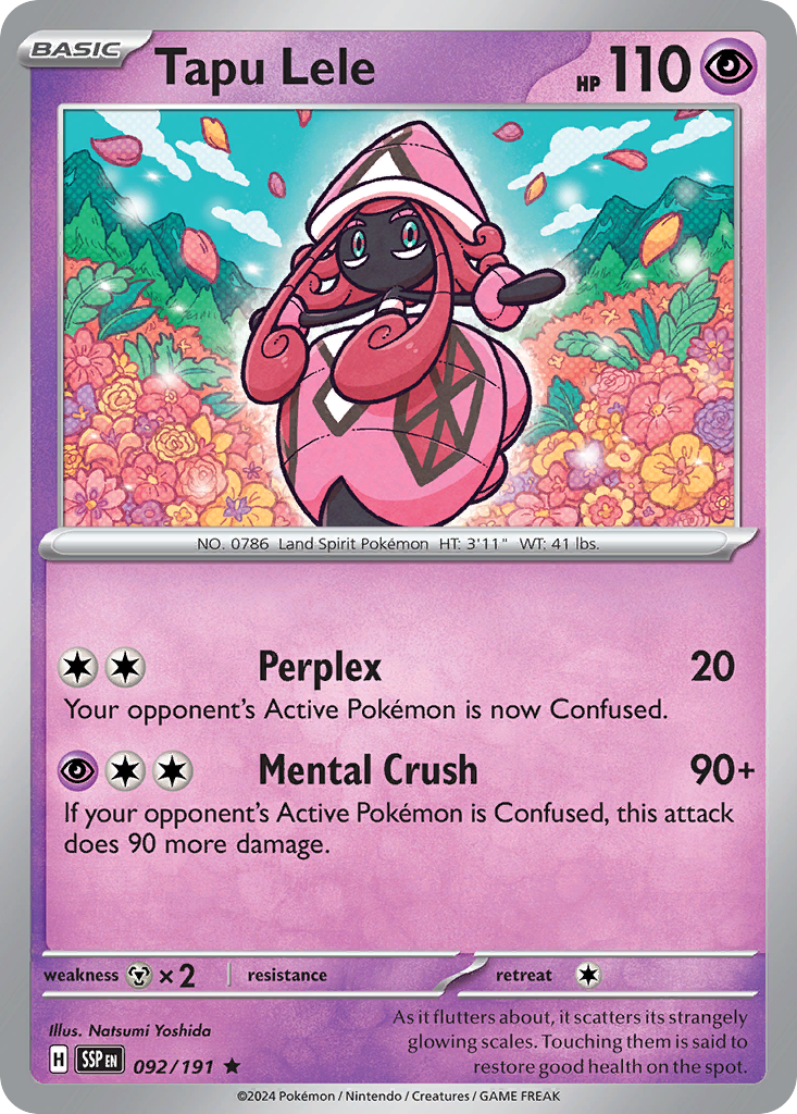 Tapu Lele- 092/191 - Surging Sparks (Holo)