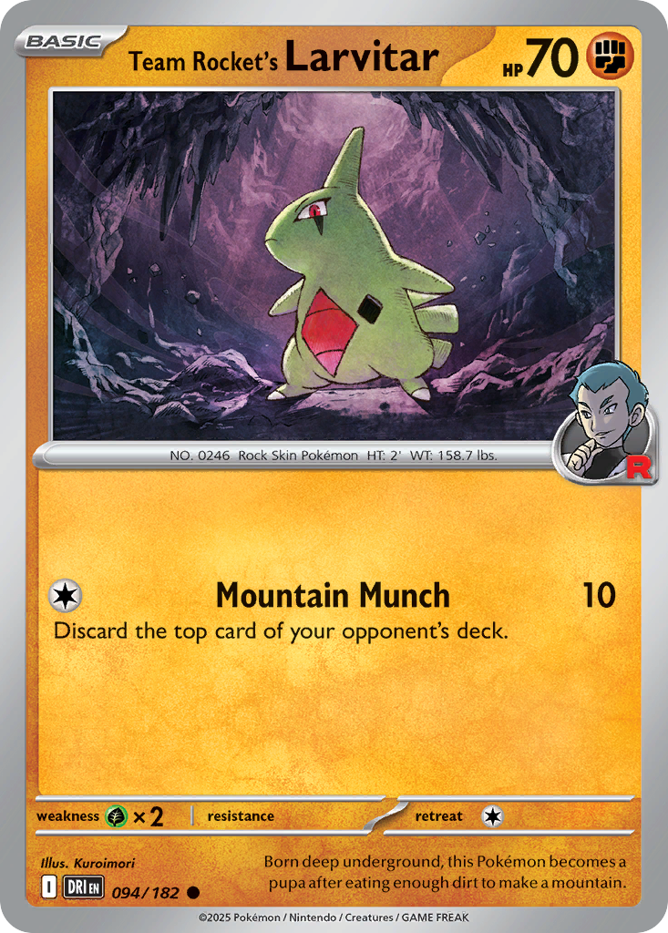 Team Rocket's Larvitar - 094/182 - SV: Destined Rivals (DRI)