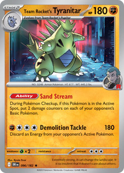 Team Rocket's Tyranitar - 096/182 - SV: Destined Rivals (DRI)