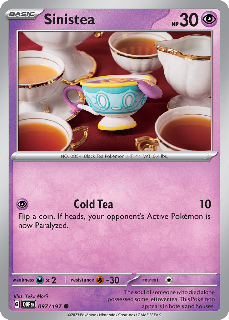 Sinistea - 097/197 - Obsidian Flames (Reverse Holo)