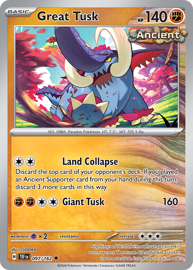 Great Tusk - 097/162 - Temporal Forces (Reverse Holo)