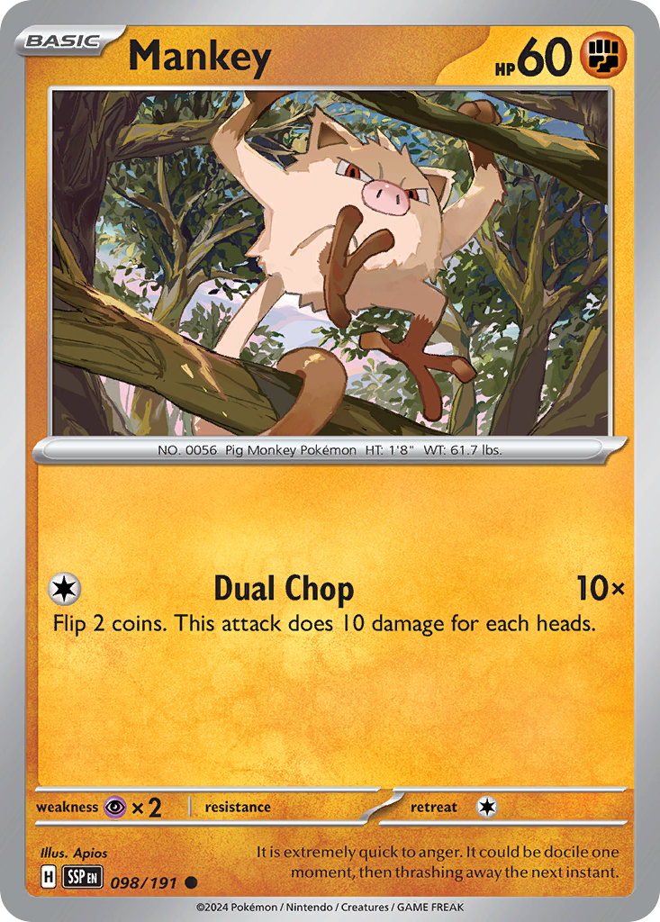 Mankey- 098/191 - Surging Sparks