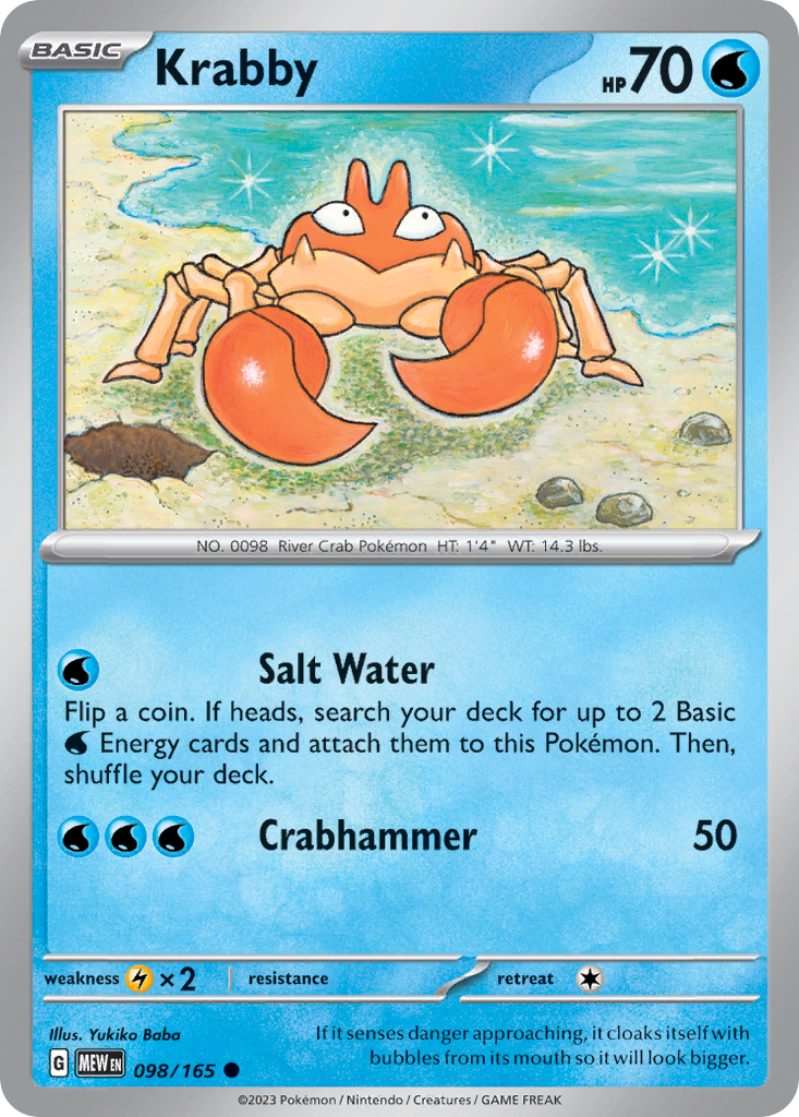 Krabby - 098/165 -SV: Scarlet & Violet 151 (MEW)