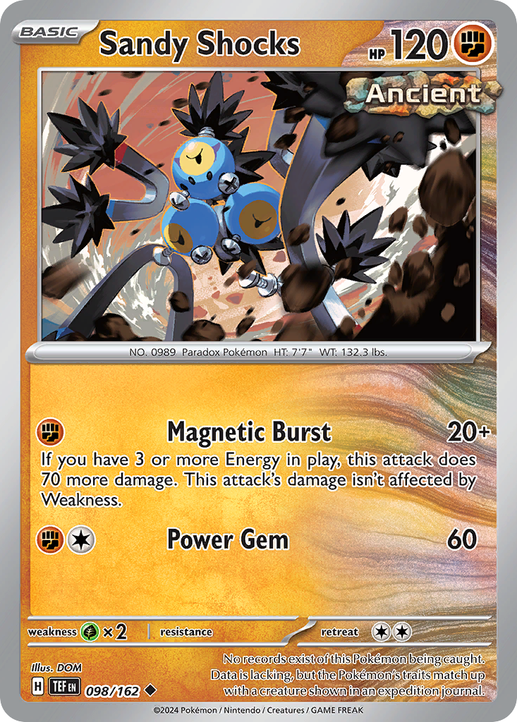 Sandy Shocks - 098/162 - Temporal Forces (Reverse Holo)