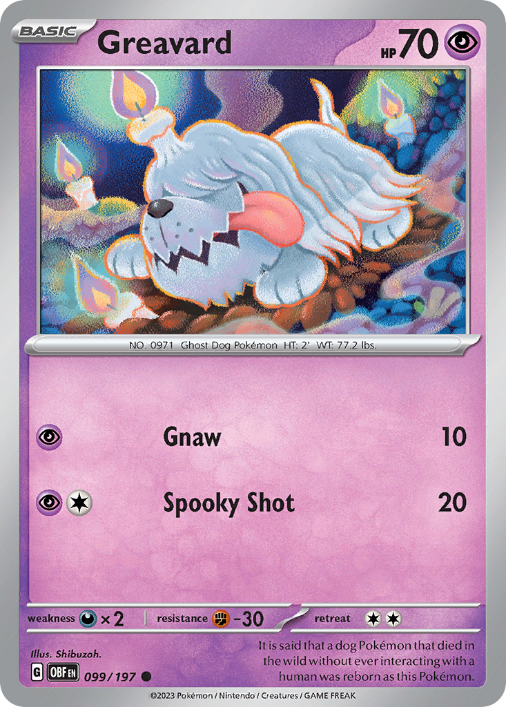 Greavard - 099/197 - Obsidian Flames (Reverse Holo)