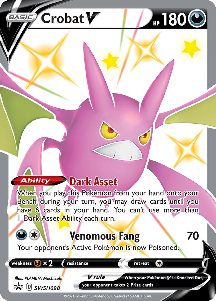 Crobat V - 098/307 - SWSH: SWSH Black Star Promos (PR-SW)