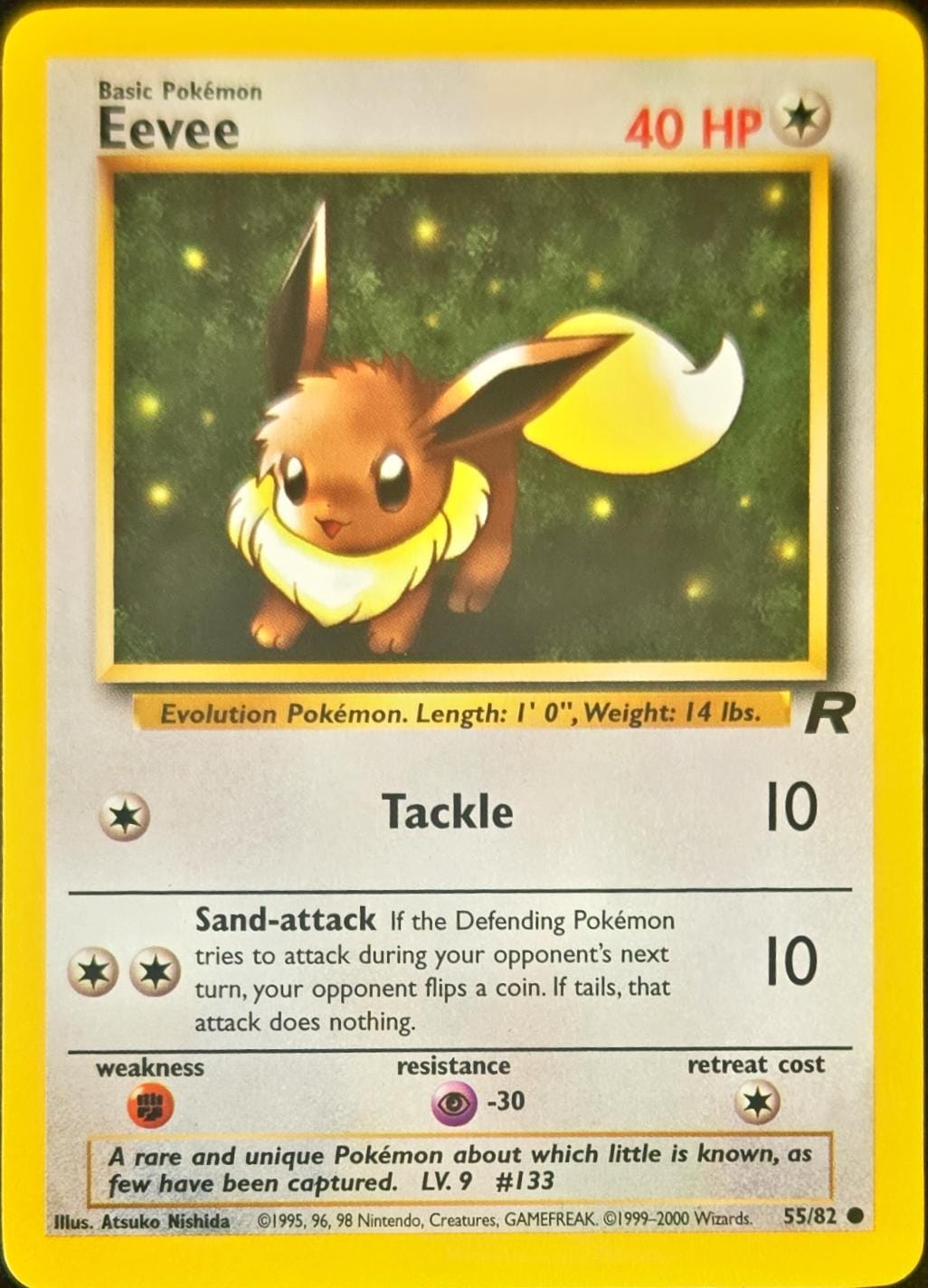 Eevee - 55/82 - Team Rocket (Lightly Played)