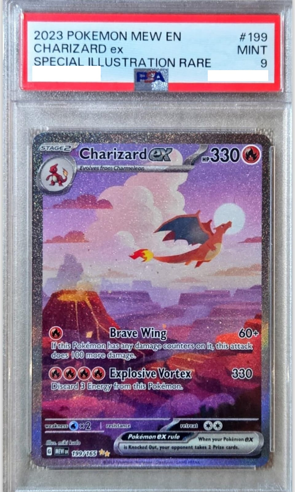 PSA 9 - Charizard Ex - 199/165 - Mew 151