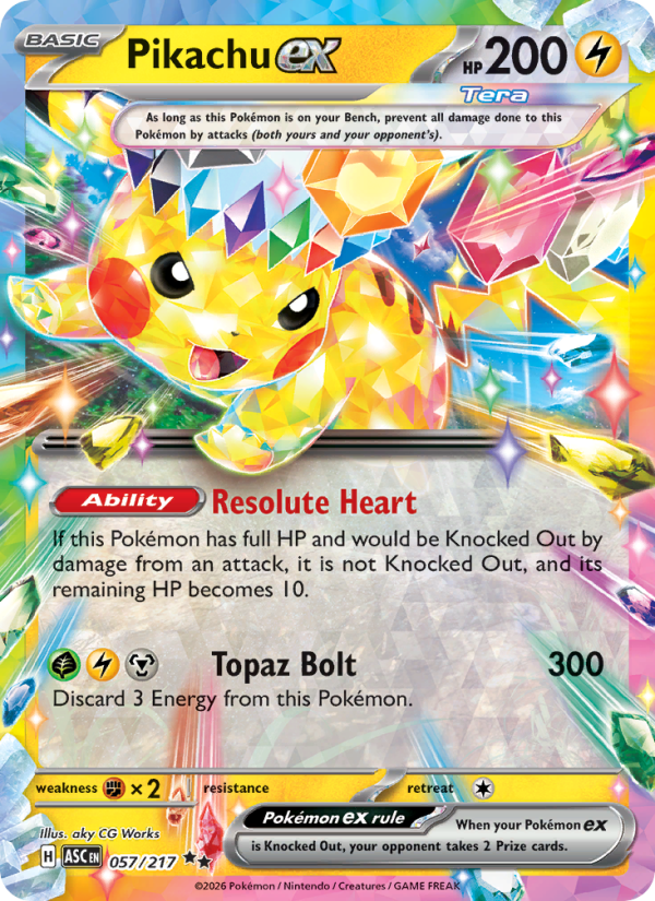 Pikachu ex - 057/217 - Ascended Heroes (me02.5)