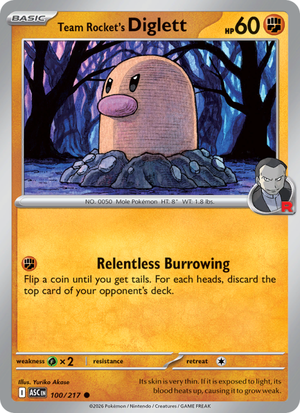 Team Rocket's Diglett - 100/217 - Ascended Heroes (me02.5)