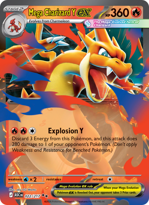 Mega Charizard Y ex - 022/217 - Ascended Heroes (me02.5)