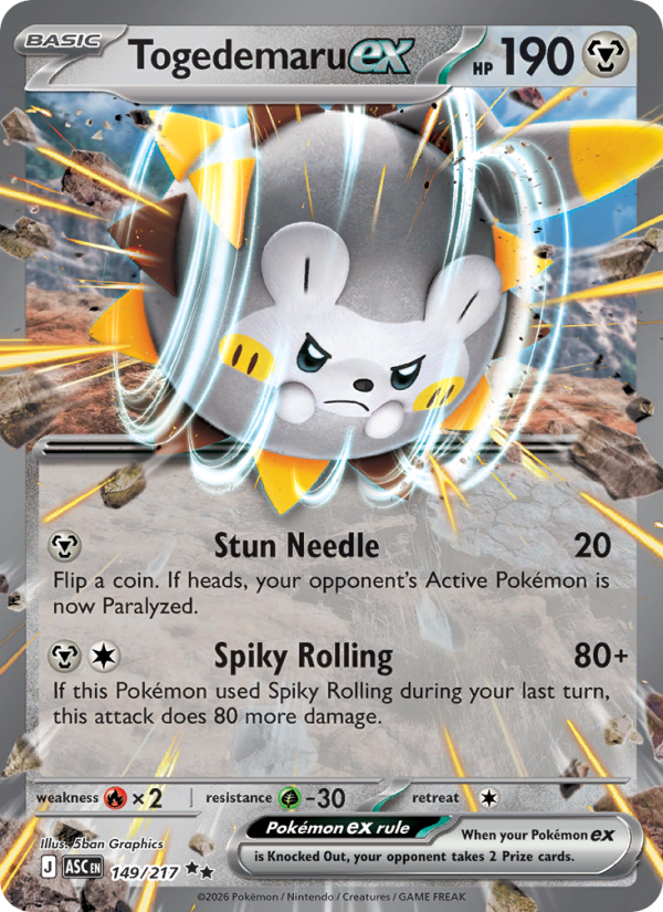 Togedemaru ex - 149/217 - Ascended Heroes (me02.5)