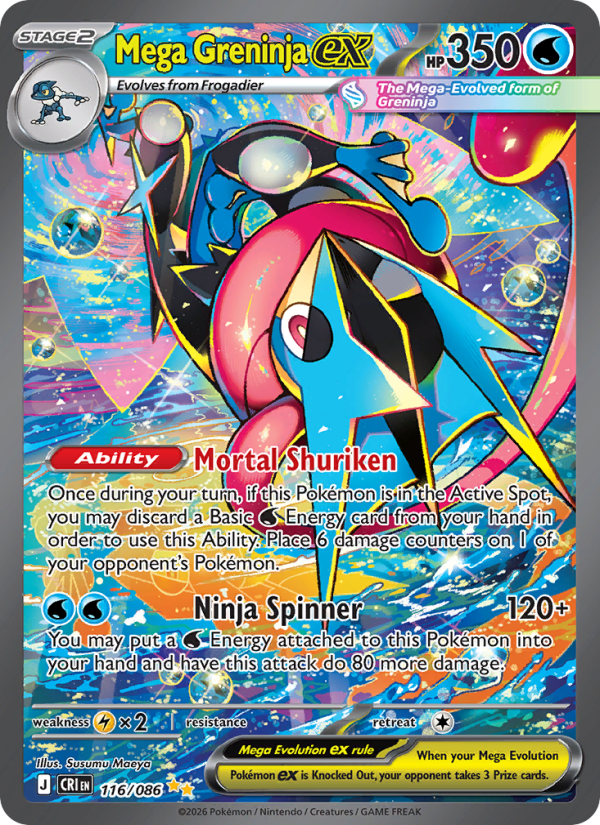 Mega Greninja ex - 116/086 - Chaos Rising (me04)