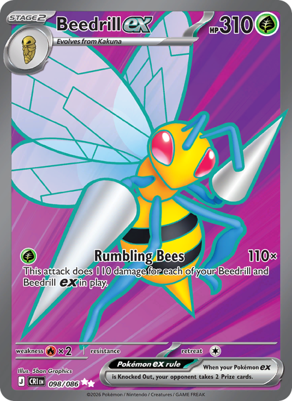 Beedrill ex - 098/086 - Chaos Rising (me04)