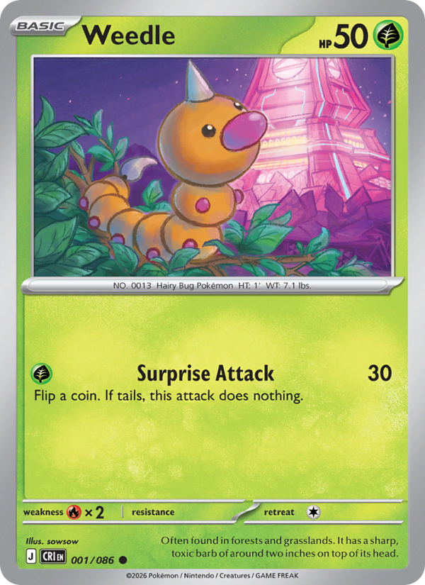 Weedle - 001/086 - Chaos Rising (me04)