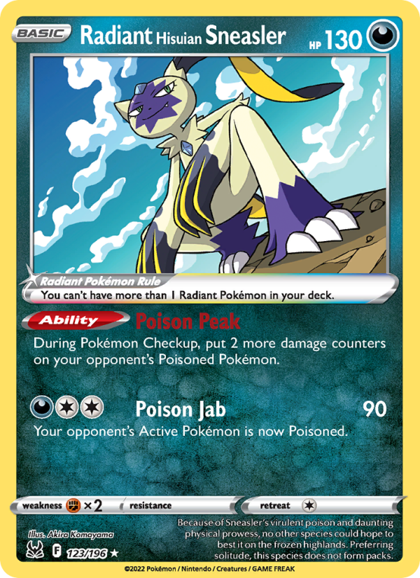 Radiant Hisuian Sneasler - 123/196 - Lost Origin (swsh11)