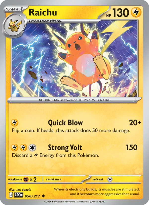 Raichu - 056/217 - Ascended Heroes (me02.5)