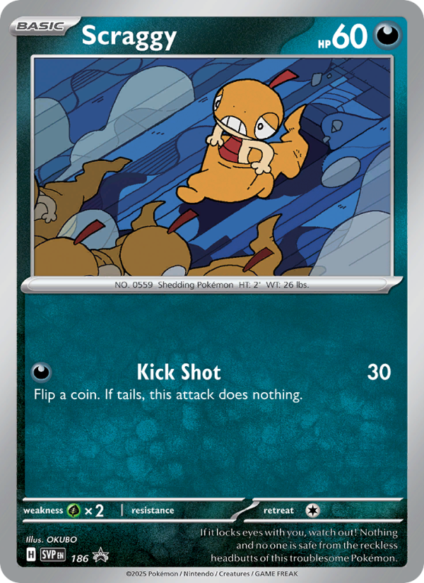 Scraggy - 186/225 - SVP Black Star Promos (svp)