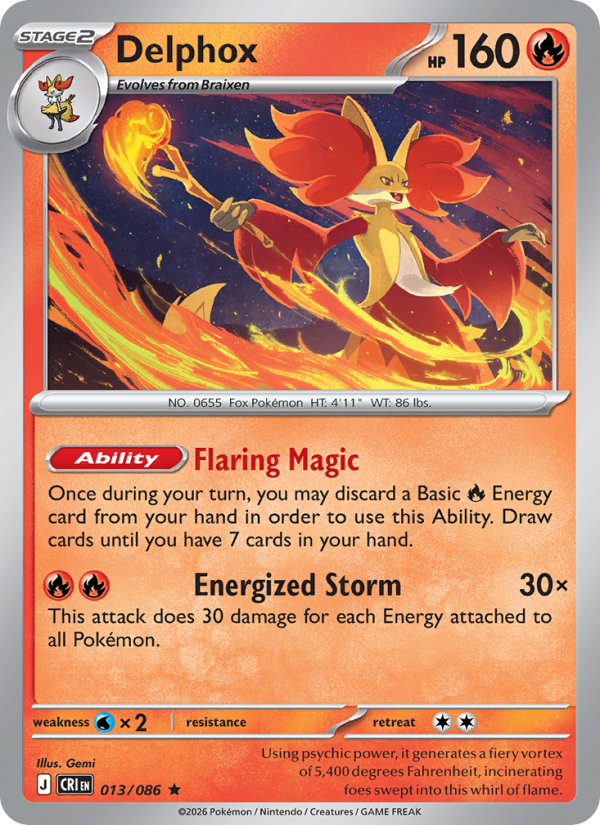 Delphox - 013/086 - Chaos Rising (me04)