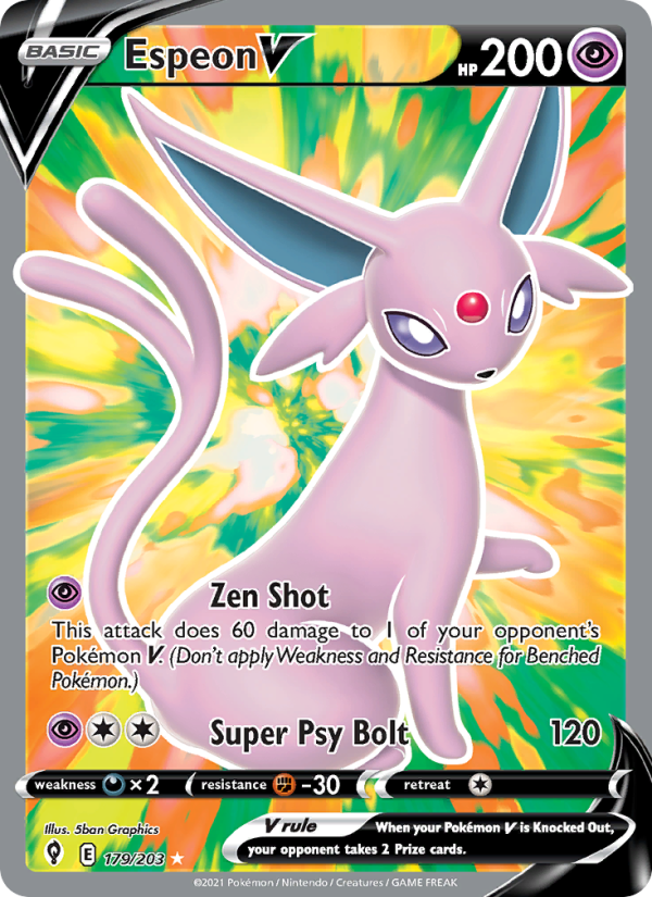 Espeon V - 179/203 - Evolving Skies (swsh7)