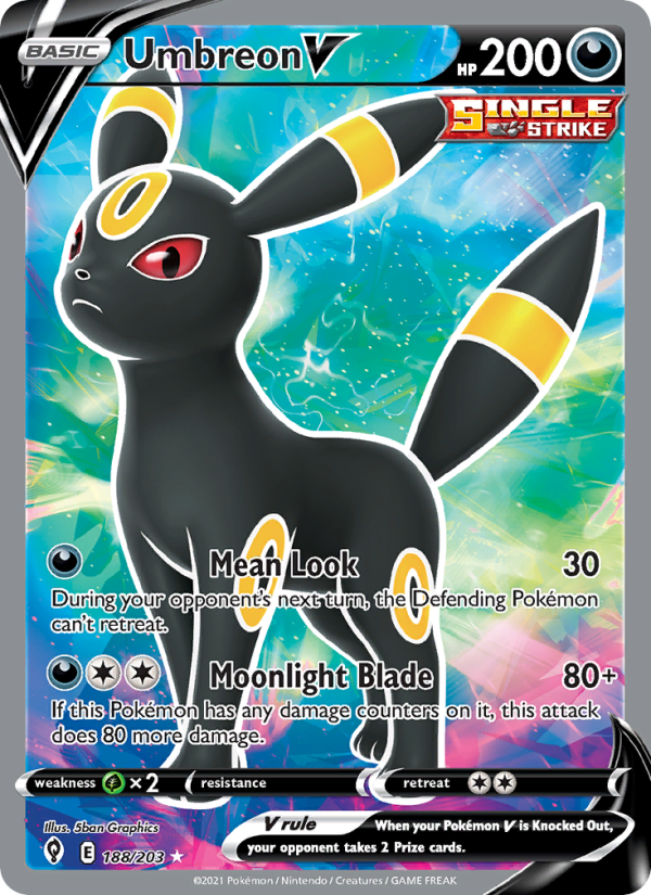 Umbreon V - 188/203 - Evolving Skies (swsh7)