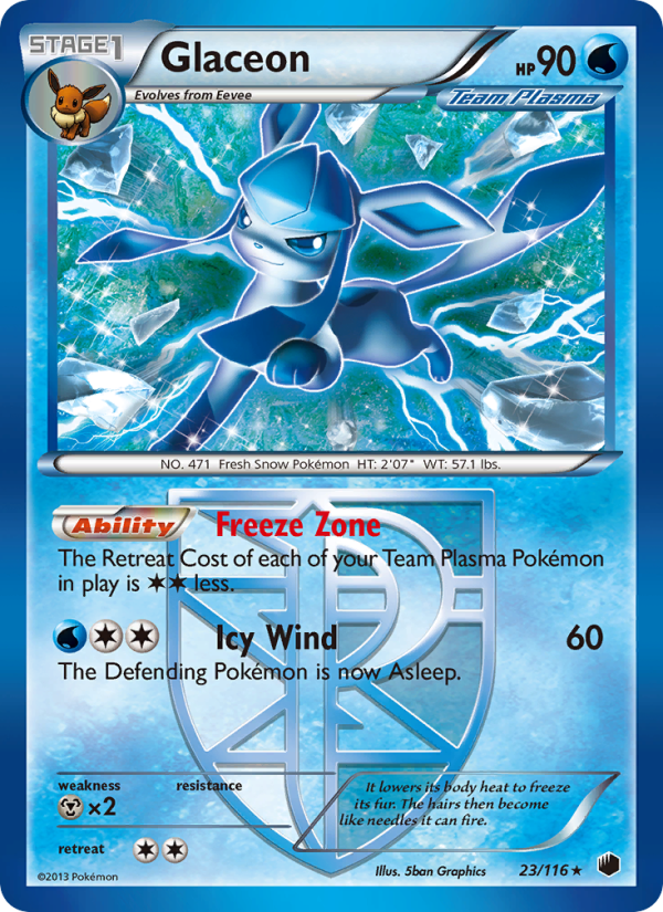 Glaceon - 023/116 - Plasma Freeze (bw9)