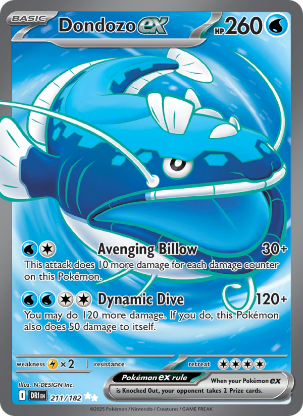 Dondozo ex - 211/182 - Destined Rivals (sv10)