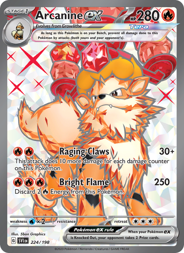 Arcanine ex - 224/198 - Scarlet & Violet (sv01)