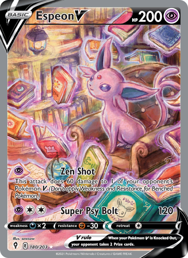 Espeon V - 180/203 - Evolving Skies (swsh7)