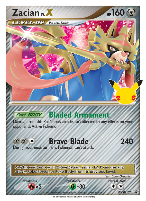 Zacian - 135/307 - SWSH Black Star Promos (swshp)