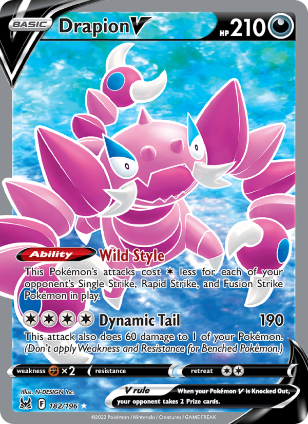 Drapion V - 182/196 - Lost Origin (swsh11)
