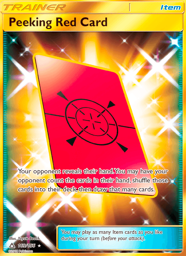 Peeking Red Card - 169/156 - Ultra Prism (sm5)