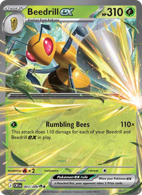 Beedrill ex - 003/086 - Chaos Rising (me04)