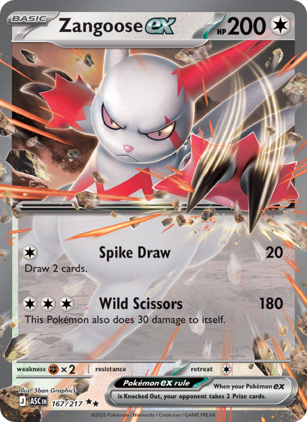 Zangoose ex - 167/217 - Ascended Heroes (me02.5)