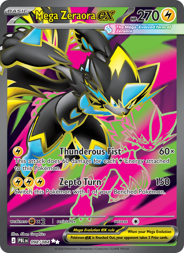 Mega Zeraora ex - 098/084 - Pitch Black (me05)