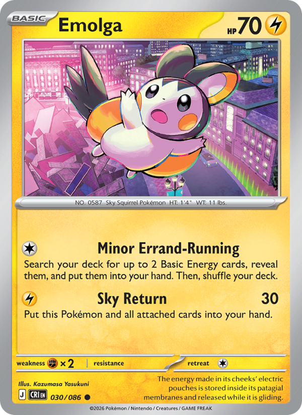Emolga - 030/086 - Chaos Rising (me04)