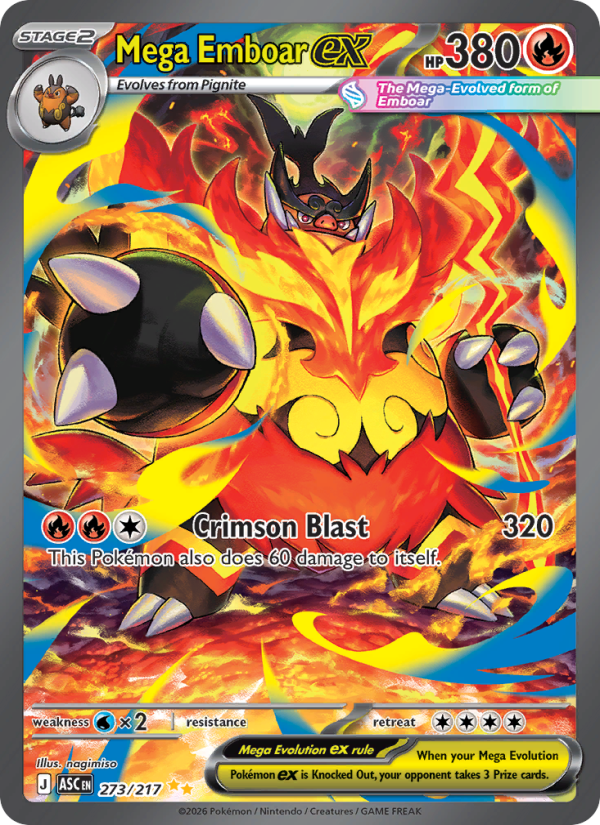 Mega Emboar ex - 273/217 - Ascended Heroes (me02.5)