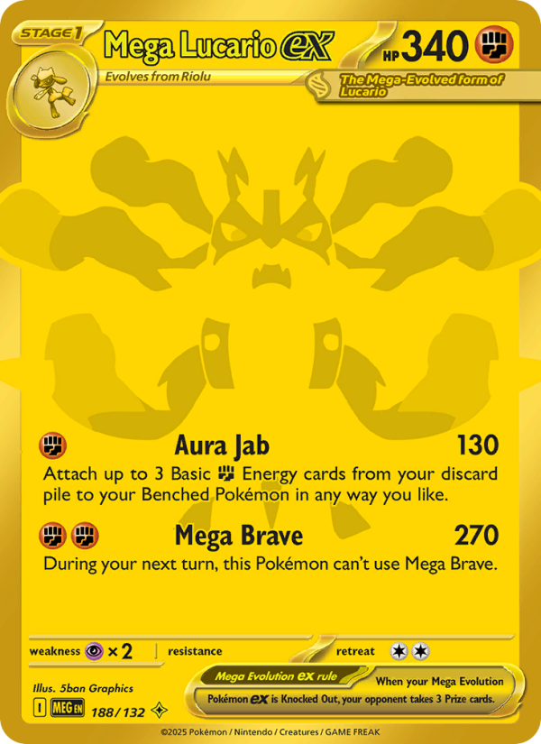 Mega Lucario ex - 188/132 - Mega Evolution (me01)