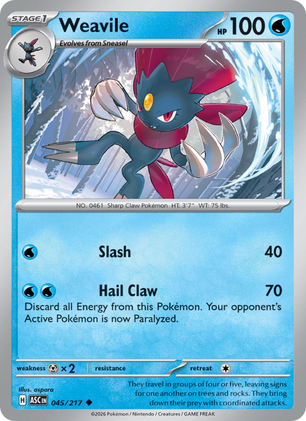 Weavile - 045/217 - Ascended Heroes (me02.5)