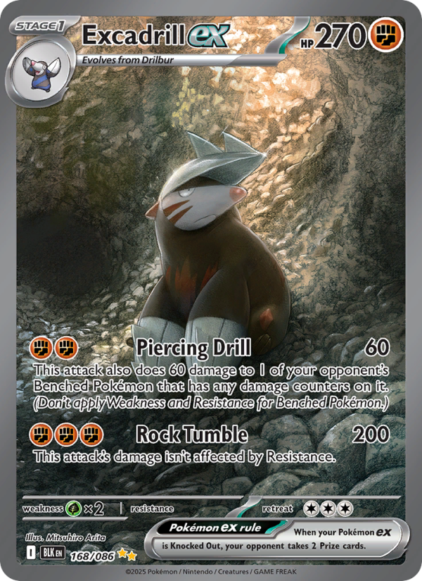 Excadrill ex - 168/086 - Black Bolt (sv10.5b)
