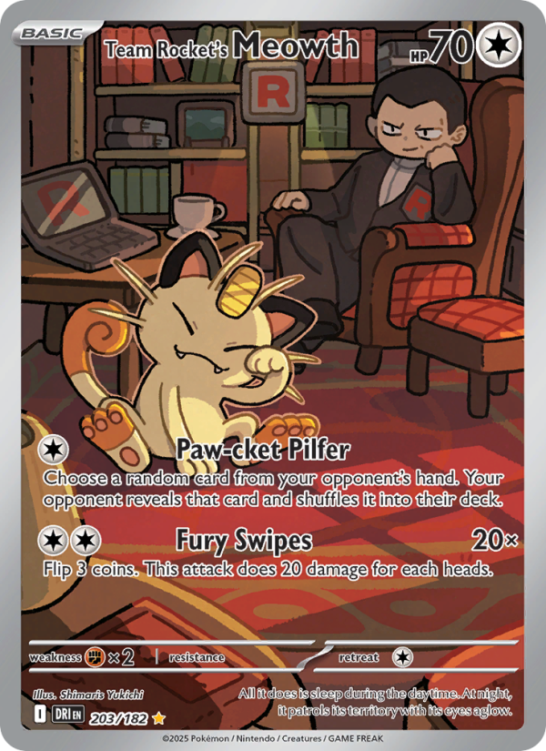 Team Rocket's Meowth - 203/182 - Destined Rivals (sv10)