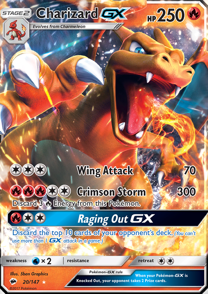 Charizard GX - 020/147 - Burning Shadows (sm3)