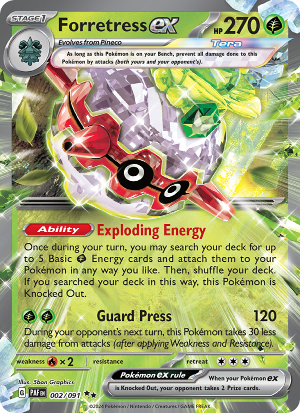 Forretress ex - 002/091 - Paldean Fates (sv04.5)
